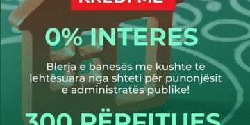 Kredi me 0% interes për blerjen e një banese, për 300 punonjës të Administratës Publike