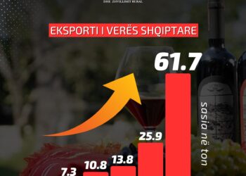 Verërat “Made in Albania”, në vitin 2023 u eksportua 138 % më shumë