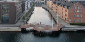 Kopenhagen, ura lëvizëse që vallëzon mbi ujë